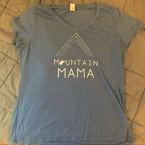 West Virginia ladies “Mountain Mama” V Neck tee